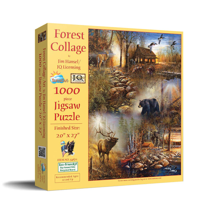 0591 Forest Collage 1000 pc Puzzle