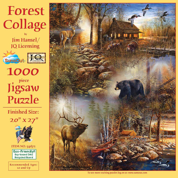 0591 Forest Collage 1000 pc Puzzle