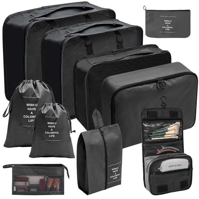 Wash Makeup 10 Pcs Set Black