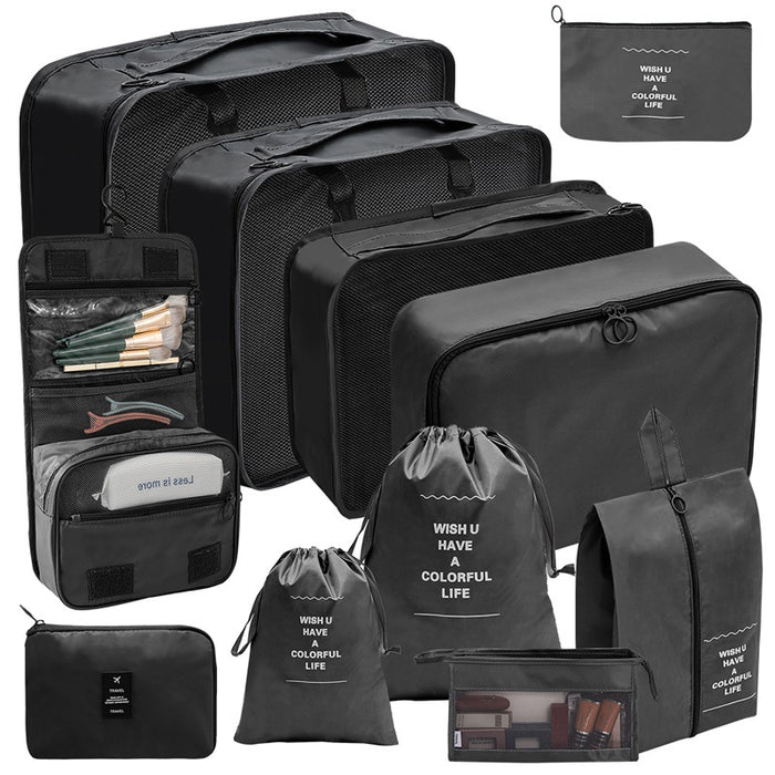 10 Piece Set of Travel Organizer Bags