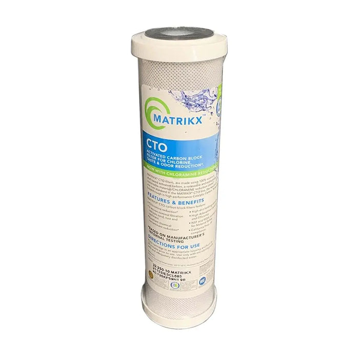 Matrikx CTO carbon block filter chlorine reduction