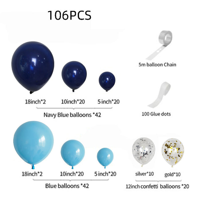 $19.9 Sale Mocsicka Balloon Arch 106Pcs Navy Blue Starry Blue Balloons Set Party Decoration