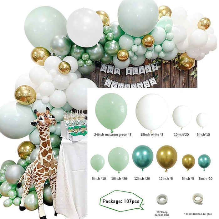 $19.9 Sale Mocsicka Balloon Arch 107Pcs Mint Green Maca Green Balloon Set