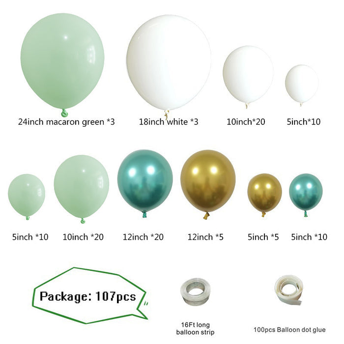 $19.9 Sale Mocsicka Balloon Arch 107Pcs Mint Green Maca Green Balloon Set