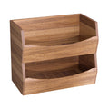 2-Piece Stackable Acacia Bin Set