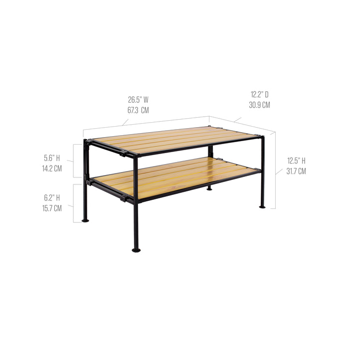 2-Tier Resin Shoe Rack, Aspen