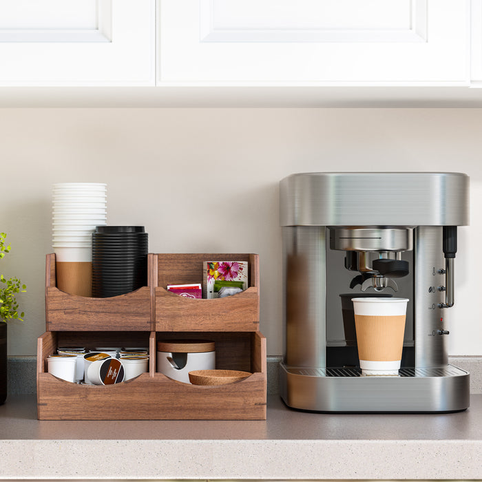 3-Piece Stackable Acacia Organizer Set