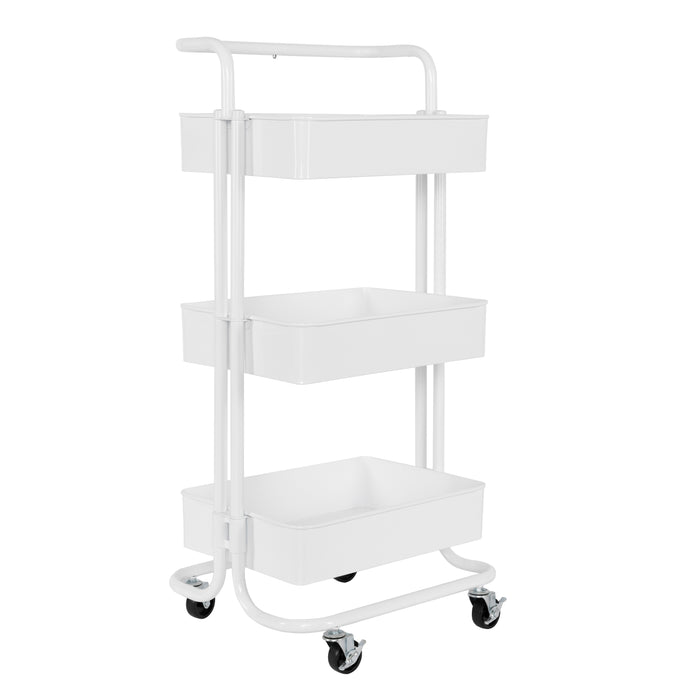 White cart on white background