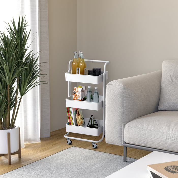 White cart in livingroom