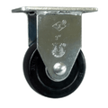 3" x 1-1/4" Hard Rubber Wheel Rigid Caster - Durable Superior Casters
