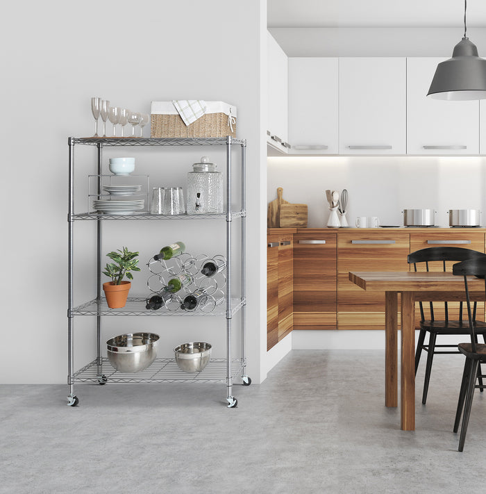 4-Tier NSF-Certified Steel Shelving