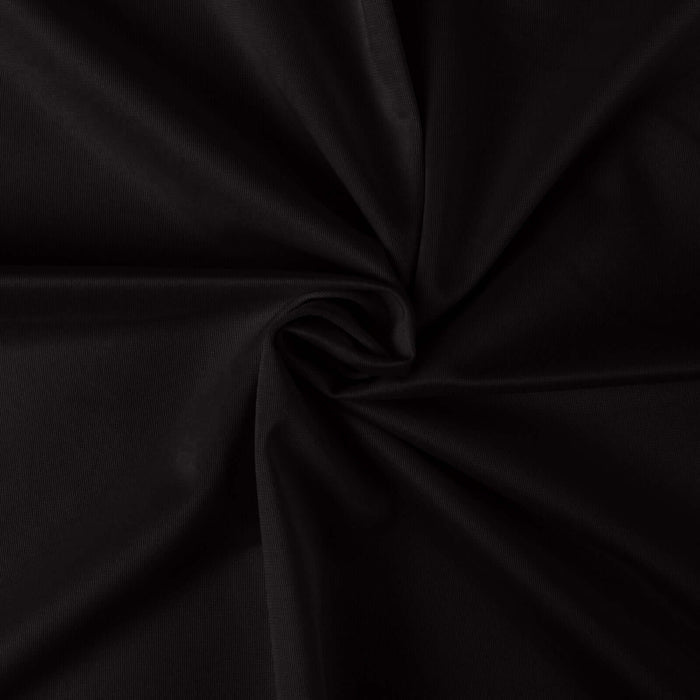 Black fabric with a smooth texture, ideal for various sewing projects. #whtbkgd