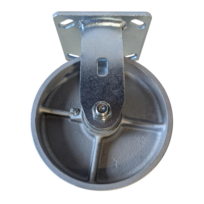 6" x 2" Semi-Steel Wheel Rigid Caster - Durable Superior Casters - product view 2