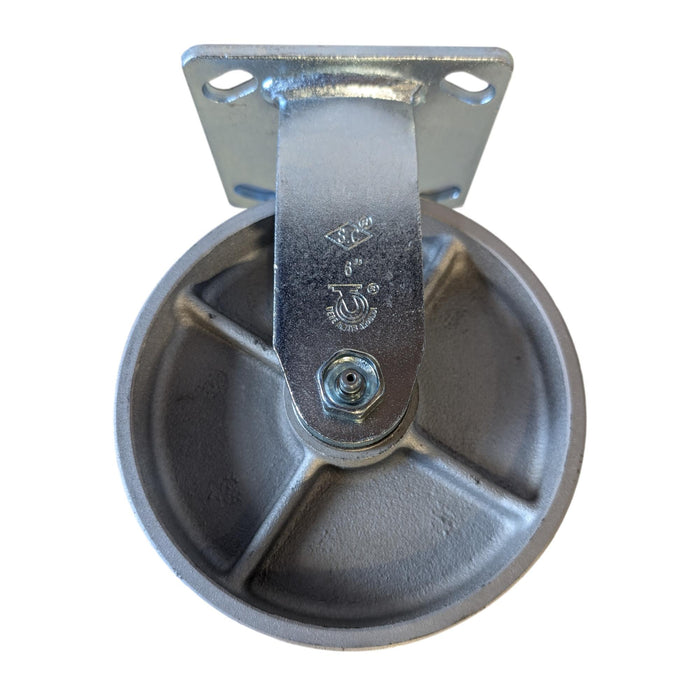 6" x 2" Semi-Steel Wheel Rigid Caster - Durable Superior Casters - product view 4