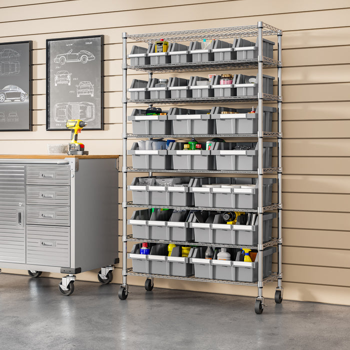 8-Tier NSF-Certified 24-Bin Rack