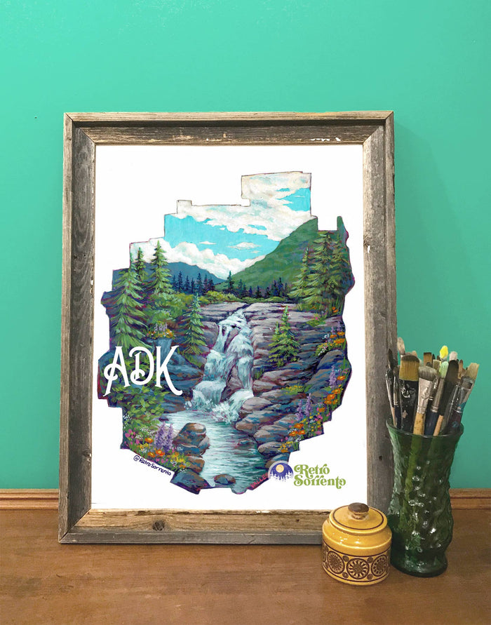 Adirondack Park Waterfall Art Print