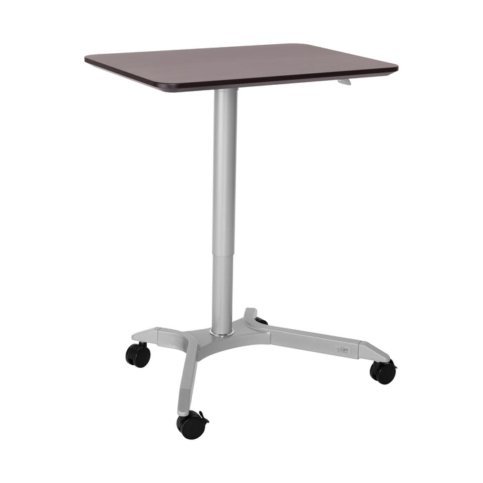airLIFT® Premium Pneumatic Sit-Stand Mobile Desk Cart, Espresso