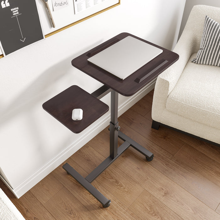 airLIFT® Tilting Mobile Desk Cart, Walnut