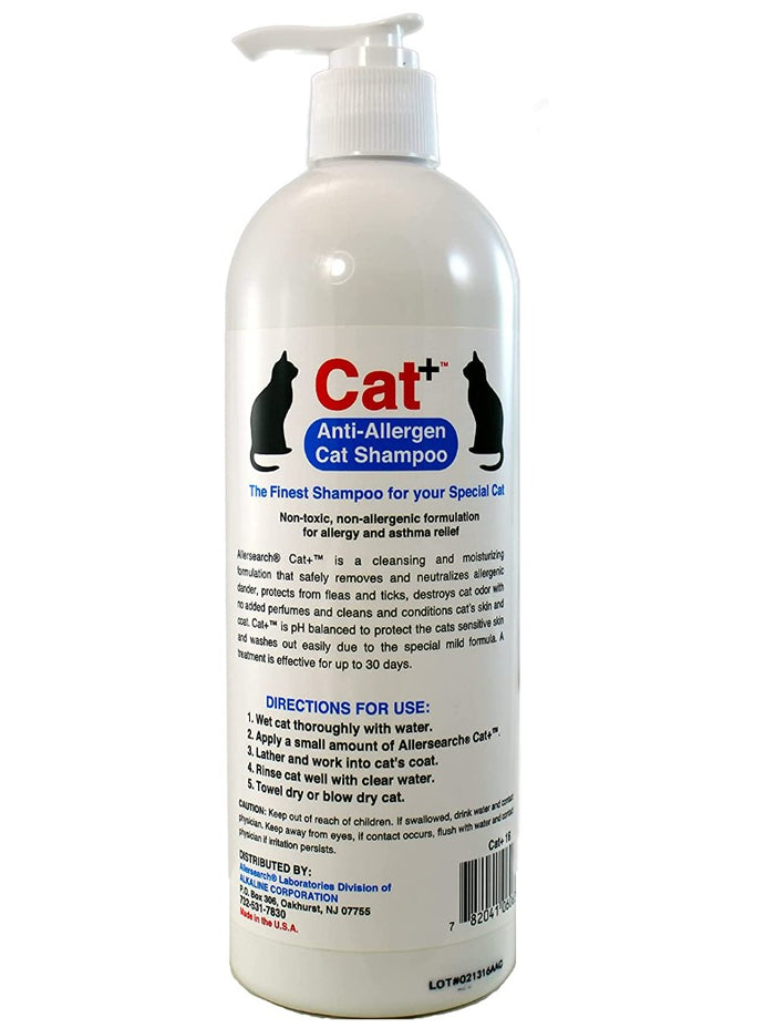 Allersearch Cat+ Cat Shampoo, directions