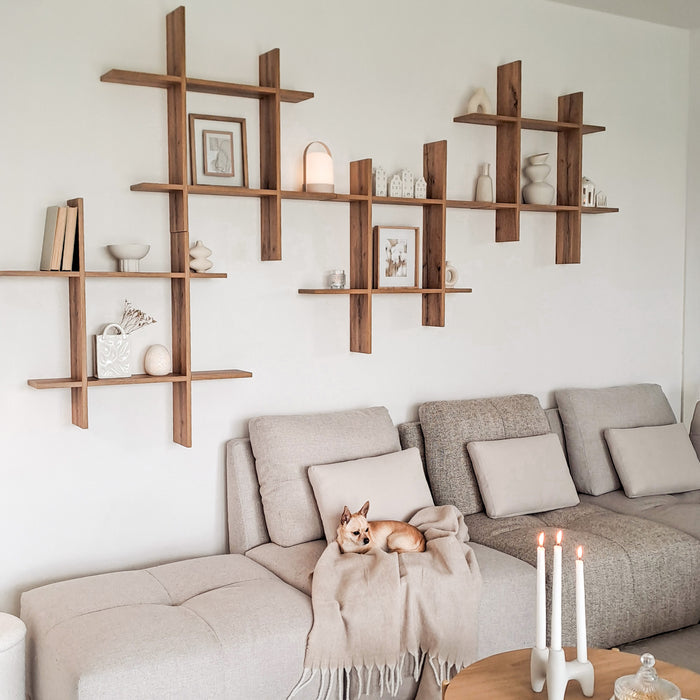 Angelica Shelves # Rustic Oak