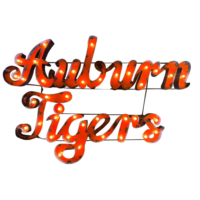 Auburn Tigers Stacked Lighted Recycled Metal Wall Decor