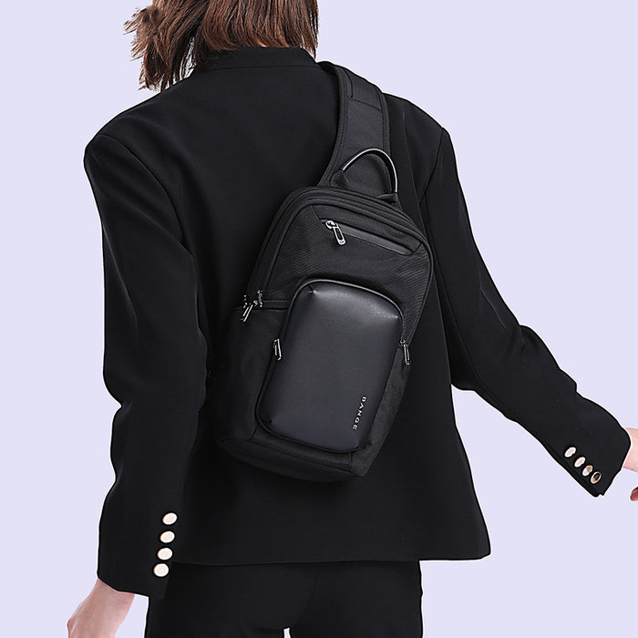 BANGE Sling Bag, Waterproof Shoulder Bags Featuring a Padded Compartment, Crossbody Backpack Designed for Men