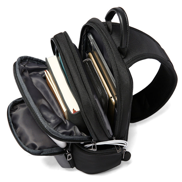 BANGE Sling Bag, Waterproof Shoulder Bags Featuring a Padded Compartment, Crossbody Backpack Designed for Men