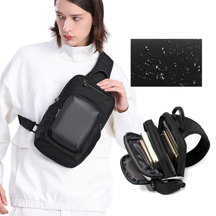 BANGE Sling Bag, Waterproof Shoulder Bags Featuring a Padded Compartment, Crossbody Backpack Designed for Men
