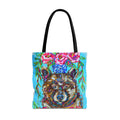 Bear and Bouquet Tote Bag