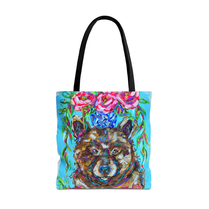 Bear and Bouquet Tote Bag