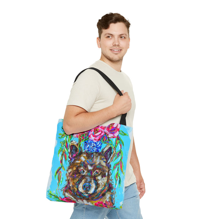 Bear and Bouquet Tote Bag
