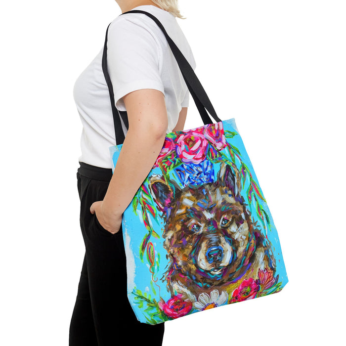 Bear and Bouquet Tote Bag