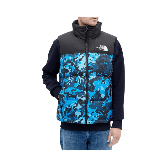Bezrękawnik The North Face Nuptse 700 Blue Camo S THE NORTH FACE Kurtki i bezrękawniki