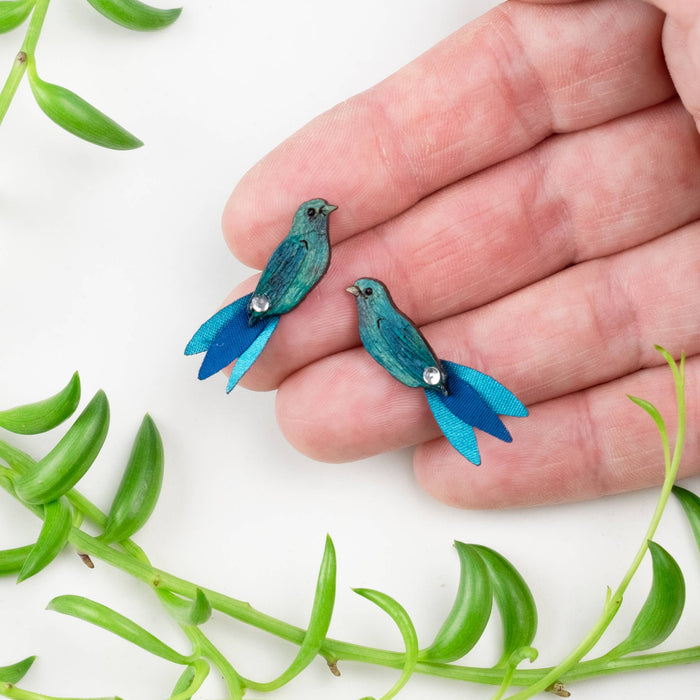 Blue Bird Earrings - SM