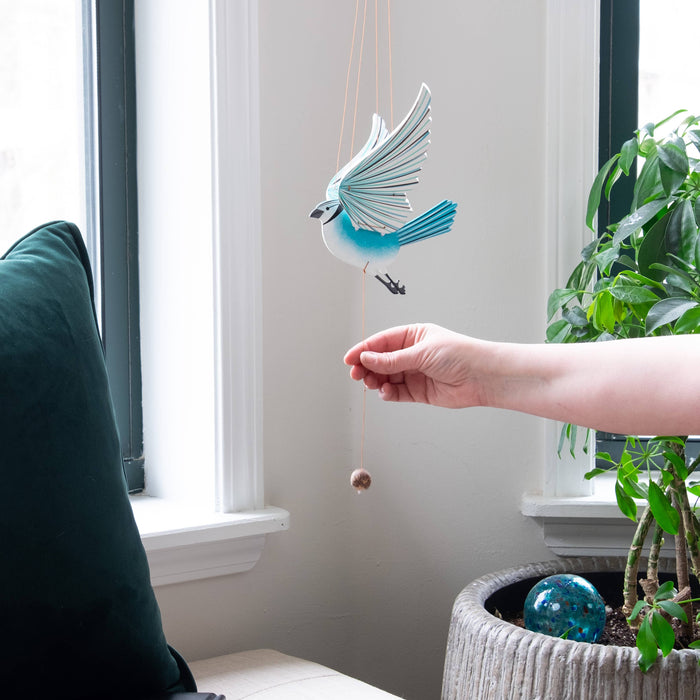 Blue Jay Flying Bird Mobile