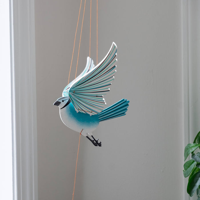 Blue Jay Flying Bird Mobile