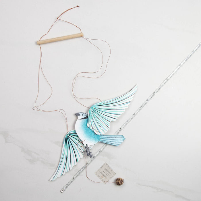 Blue Jay Flying Bird Mobile