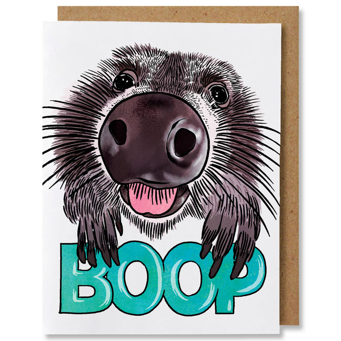 Boop! - Illustrated Cute Animal Raccoon Love Friendship Card