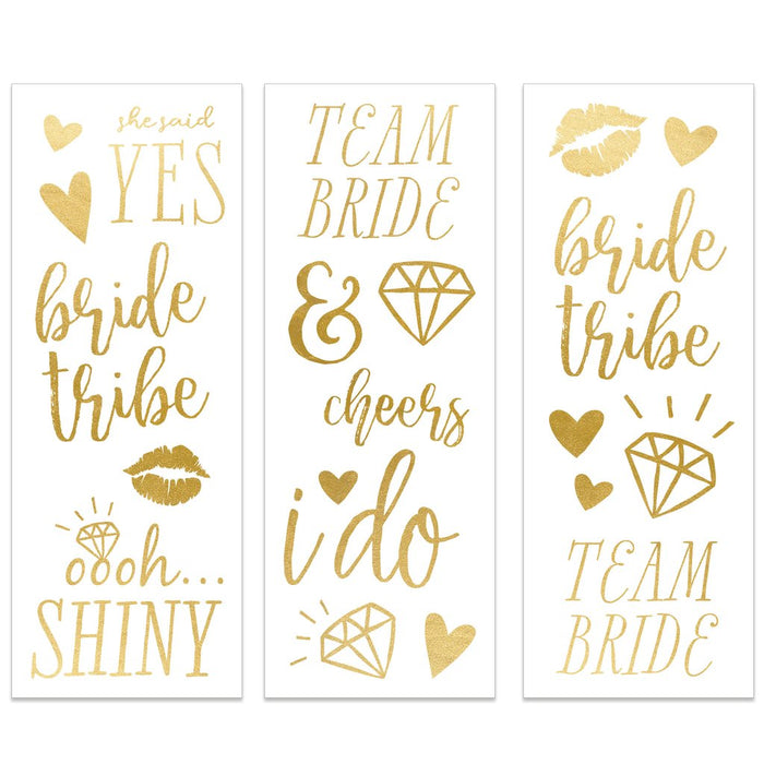bridal gold temporary tattoos