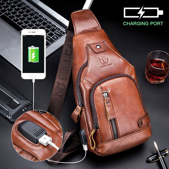 BULL Casual Soft Leather Crossbody Bag