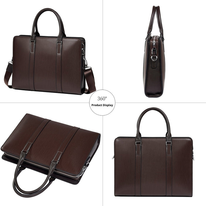 Business Computer Men's Cowhide Briefcase