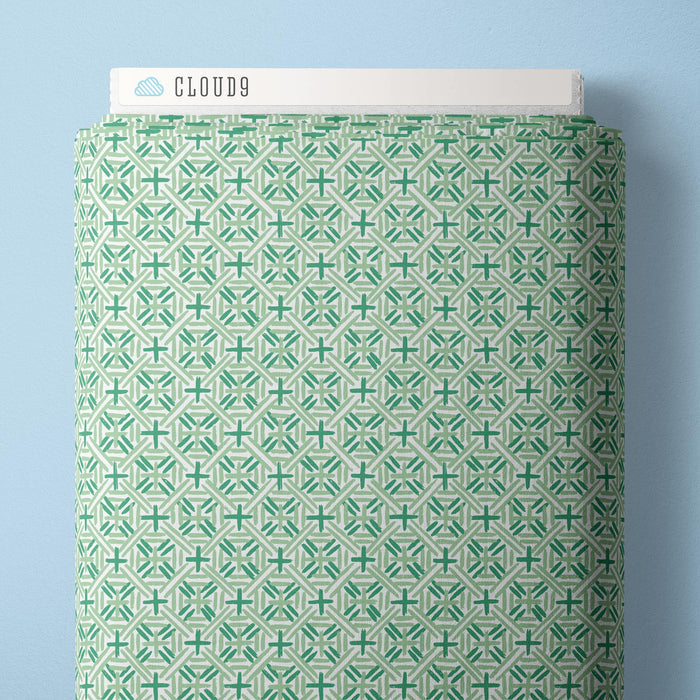Cafe Weave - Green - Nice Nice - Emily Taylor - Cloud 9 Fabrics - Poplin - Simplifi Fabric