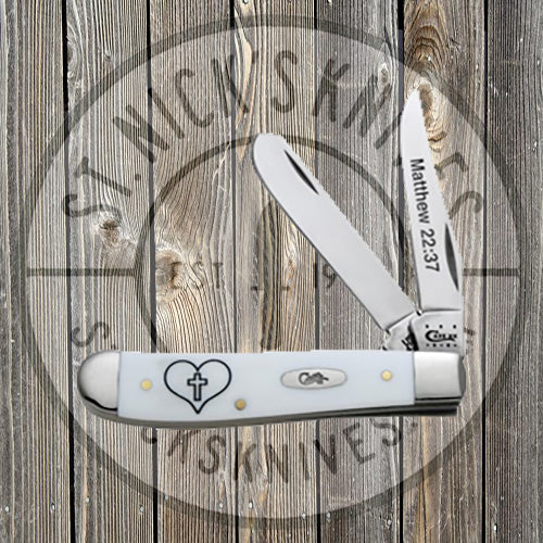 Case - Mini Trapper - Matthew 22:37 - White - 08796