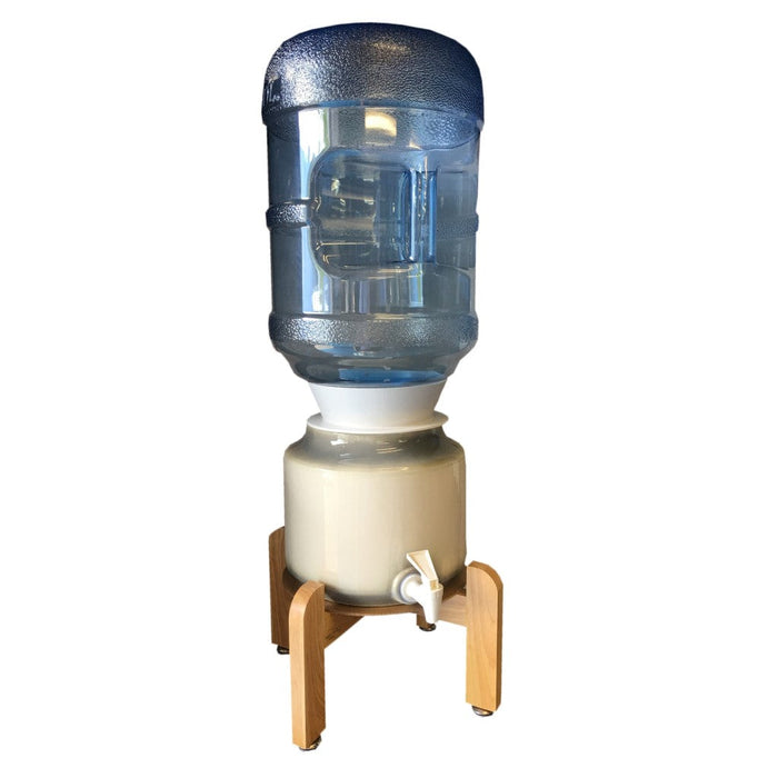 Ceramic Crock Dispenser Stands High Quality Wooden Bench Top Water Well Stand Sentry Water Filters