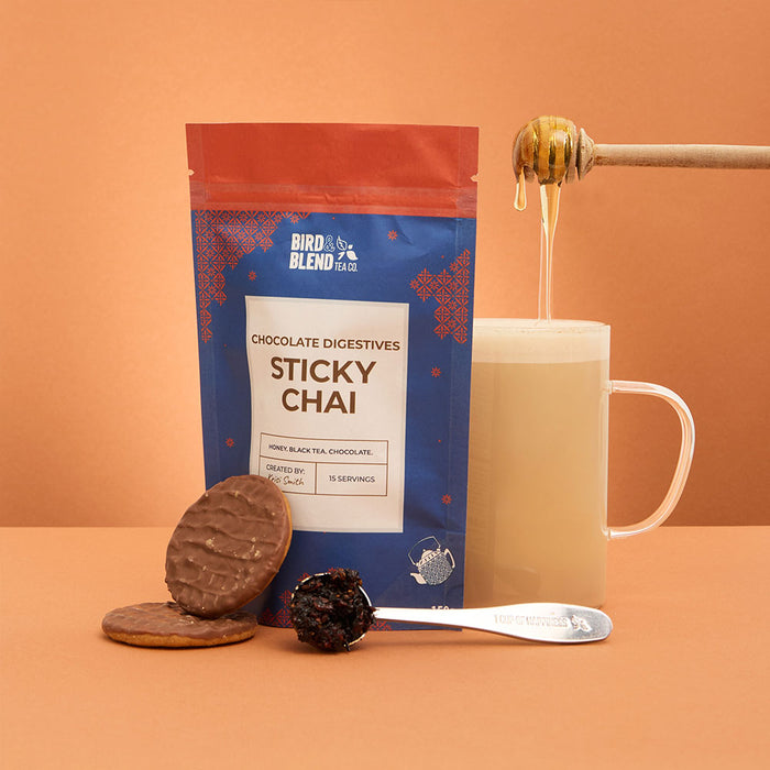 chocolate digestives sticky chai pouch