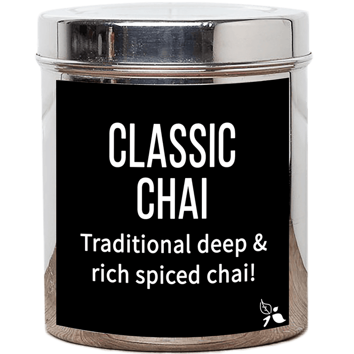 classic chai custom tea tin