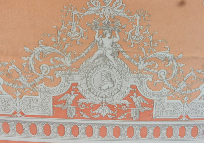 Clearance | Versace Le Grand Orange Cotton Velvet Panel 140 × 140 cm