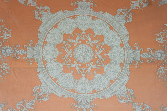 Clearance | Versace Le Grand Orange Cotton Velvet Panel 140 × 140 cm