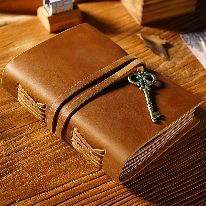 Cowhide Travel Notebook