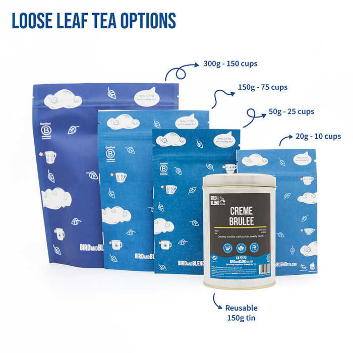 creme brulee loose leaf tea options
